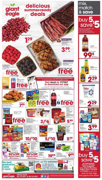 Giant Eagle (OH, PA) Weekly Ad Flyer June 10 to June 16