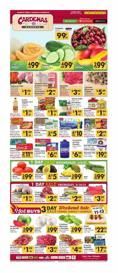 Cardenas (CA, NV) Weekly Ad Flyer June 9 to June 15