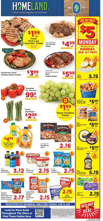 Homeland (OK, TX) Weekly Ad Flyer June 9 to June 15