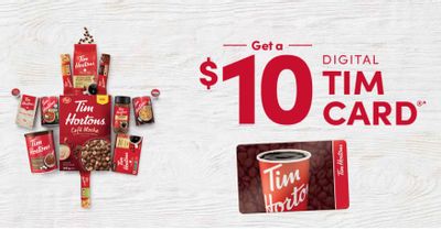 Get A $10 Digital Tim Card When You Spend $30 On Tim’s At Home Products
