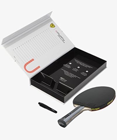 Killerspin Diamond TC RTG Premium Ping Pong Paddle| Table Tennis Racket| Straight Handle Ping Pong Bat| 7-Ply Wood/Titanium Carbon Blade, Fortissimo Rubbers| ITTF Approved| Memory Book Gift Storage Case $166.41 (Reg $347.19)