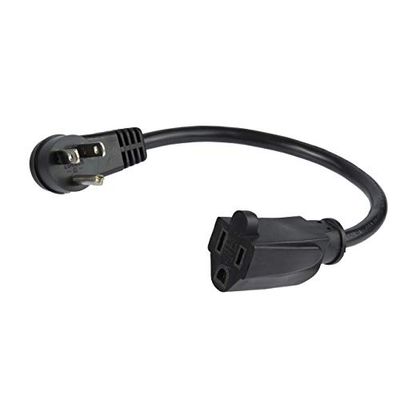 StarTech.com 1 ft Flat Extension Cord - NEMA 5-15R to NEMA Right-Angle 5-15P Power Cable - Low Profile Extension Cord - Right Angle Power Cord (PAC101R1) $5.05 (Reg $10.44)