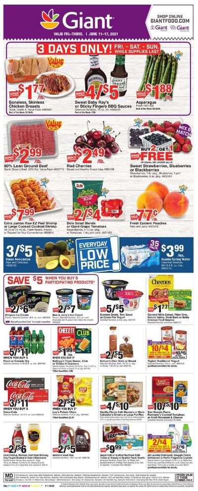 Giant Food (DE, MD, VA) Weekly Ad Flyer June 11 to June 17