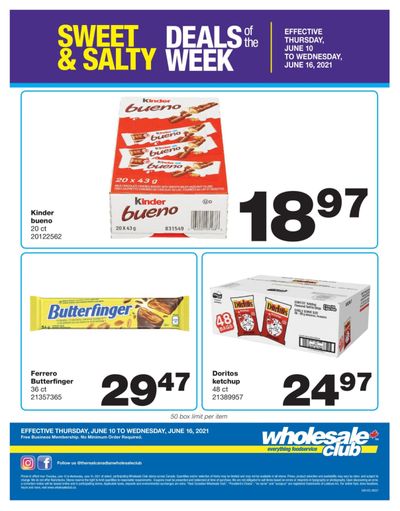 Wholesale Club Sweet Deal of the Week Flyer June 10 to 16 Wholesale Club Sweet Deal of the Week Flyer June 10 to 16