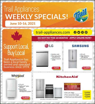 Trail Appliances (AB & SK) Flyer June 10 to 16