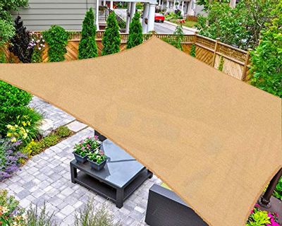 AsterOutdoor Sun Shade Sail Rectangle 16' x 16' UV Block Canopy for Patio Backyard Lawn Garden Outdoor Activities, Sand $84.11 (Reg $92.75)