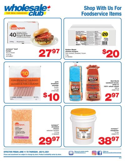 Real Canadian Wholesale Club Food Service Flyer June 11 to July 8