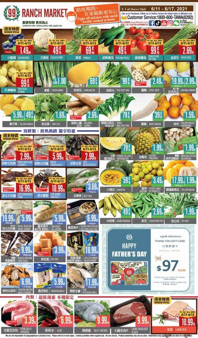 99 Ranch Market (CA) Weekly Ad Flyer June 11 to June 17