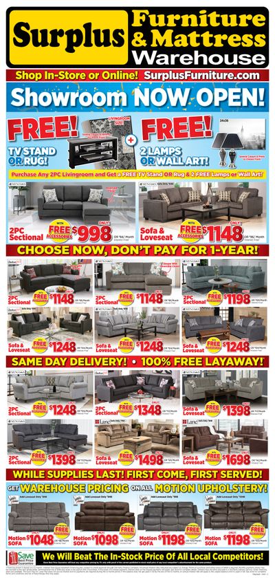 Surplus Furniture & Mattress Warehouse (Thunder Bay & Sault Ste Marie) Flyer June 11 to July 11