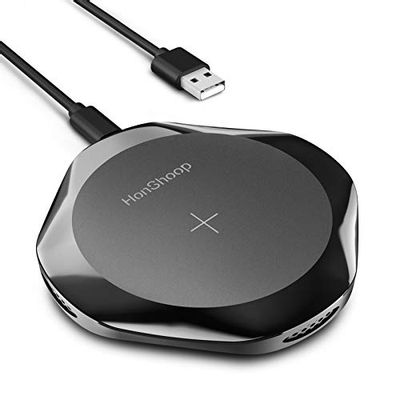 HonShoop Wireless Charger,Qi 15W Max Fast Wireless Charging Pad Compatible with Phone 11/11 Pro/XR/XS/X/8/8+/Airpods, Galaxy Note 10/Note 10+/S10/S10+/S9/S8 (No AC Adapter) $16.99 (Reg $25.99)