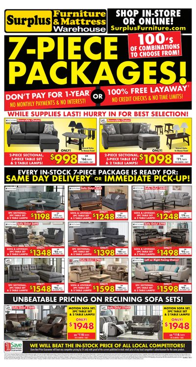 Surplus Furniture & Mattress Warehouse (Winnipeg) Flyer June 14 to 27