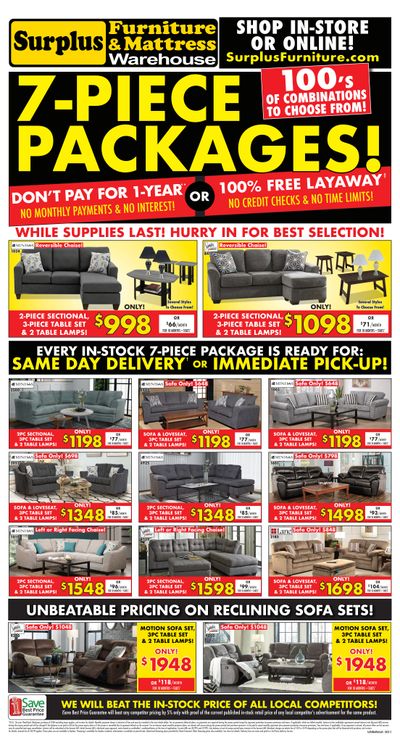 Surplus Furniture & Mattress Warehouse (Edmonton) Flyer June 14 to 27