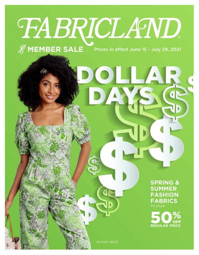 Fabricland (West) Flyer June 15 to July 29