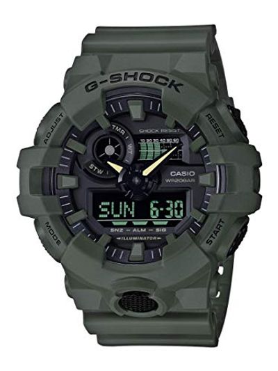 Casio Men's GA-700UC-3ACR G Shock Analog-Digital Display Quartz Green Watch, Multi $77.99 (Reg $129.00)