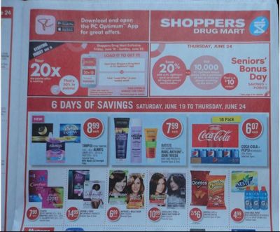 Shoppers Drug Mart Canada 20x The Points Loadable Offer June 18th – 20th