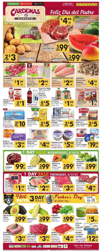 Cardenas (CA, NV) Weekly Ad Flyer June 16 to June 22
