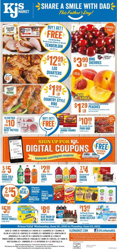 KJ´s Market (GA, SC) Weekly Ad Flyer June 16 to June 22