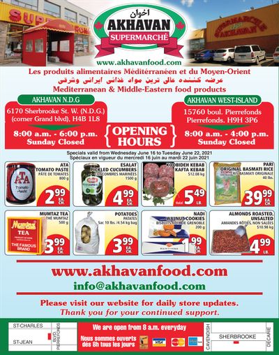 Akhavan Supermarche Flyer June 16 to 22