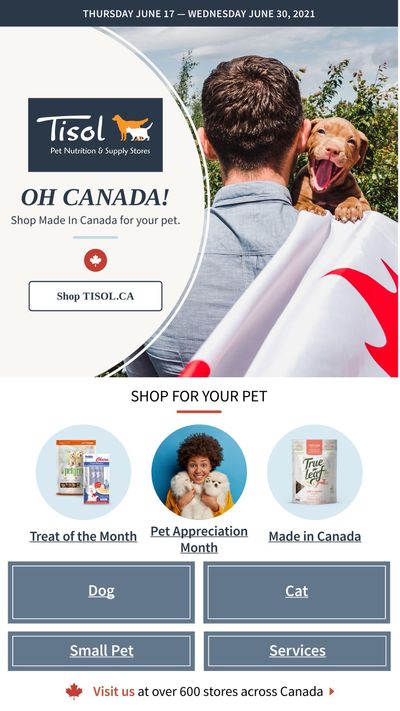 Tisol Pet Nutrition & Supply Stores Flyer June 17 to 30