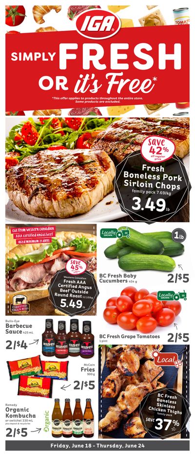 IGA Stores of BC Flyer June 18 to 24