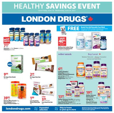 London Drugs Healthy Savings Event Flyer June 18 to 30