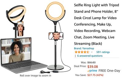 Amazon Canada Deals: Save 42% on Selfie Ring Light with Tripod Stand + 40$ on Adidas Unisex Lite Racer Shoes + More Offers