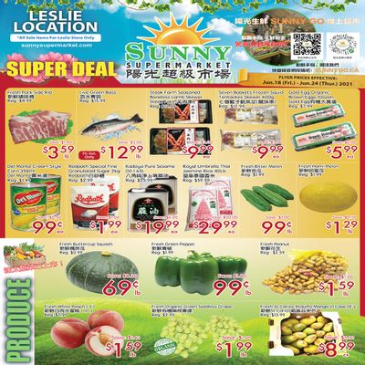 Sunny Supermarket (Leslie) Flyer June 18 to 24