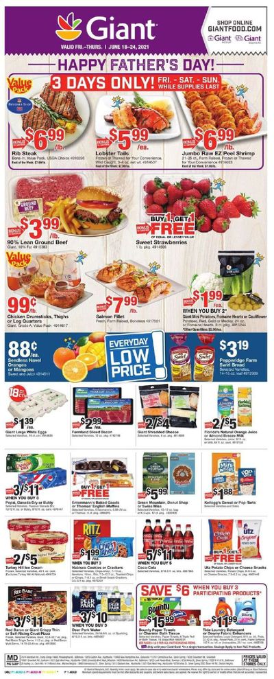 Giant Food (DE, MD, VA) Weekly Ad Flyer June 18 to June 24