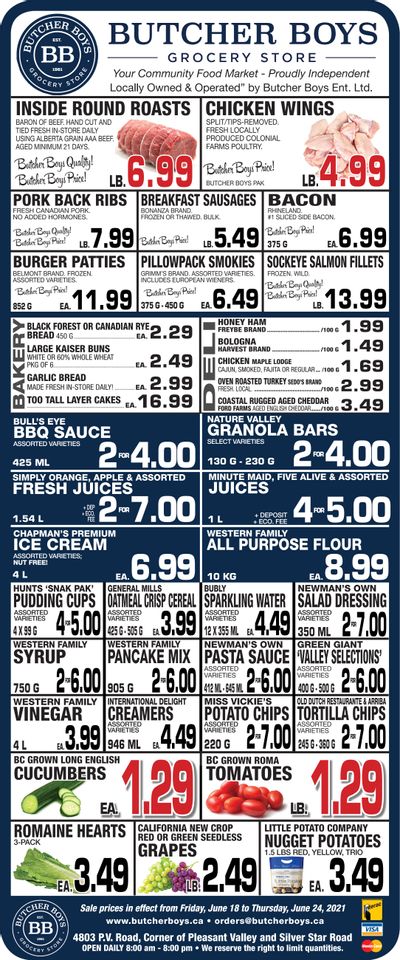 Butcher Boys Grocery Store Flyer June 18 to 24
