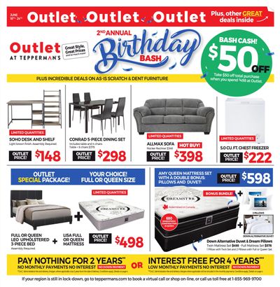Outlet at Tepperman's Flyer June 18 to 24