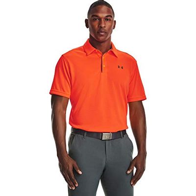 Under Armour Tech Golf Polo, Blaze Orange/Pitch Gray, Medium $37.11 (Reg $41.47)