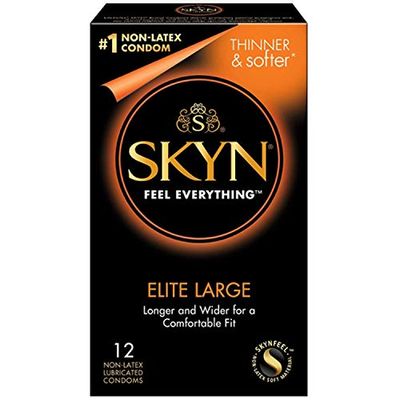 SKYN ELITE LARGE, Polyisoprene, Long-lasting, Ultra Smooth Lubricated Condoms, 12 Count box $7.69 (Reg $13.00)
