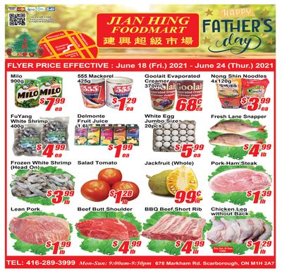 Jian Hing Foodmart (Scarborough) Flyer June 18 to 24