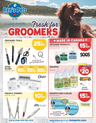 Ren's Pets Depot Fresh for Groomers Flyer June 21 to July 4