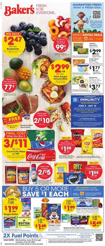 Baker's (NE) Weekly Ad Flyer June 23 to June 29