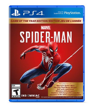 Marvel's Spider-Man: Game of the Year Edition - PlayStation 4 on Sale for $ 37.49 (Save $ 12.50) at Amazon Canada