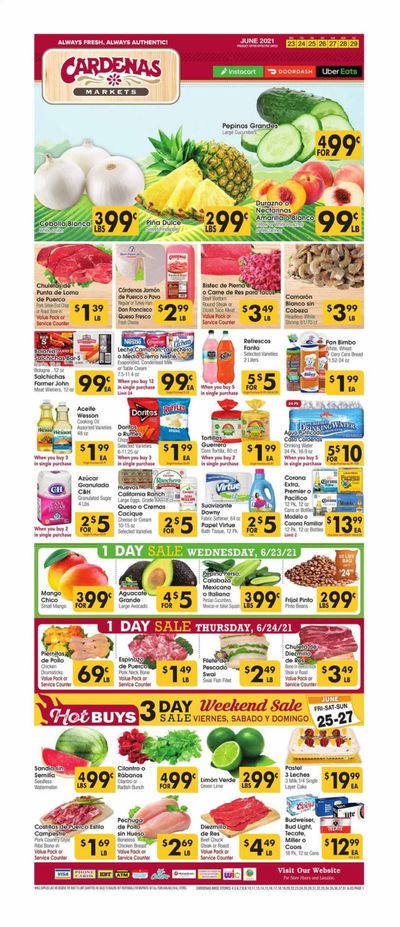 Cardenas (CA, NV) Weekly Ad Flyer June 23 to June 29