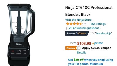 Amazon Canada Deals: Save 19% on Ninja Professional Blender + 30% on Water Chair + More Offers