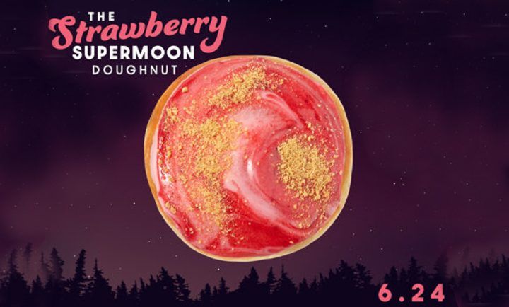 Strawberry Supermoon Doughnut- at Krispy Kreme Strawberry Supermoon Doughnut- at Krispy Kreme