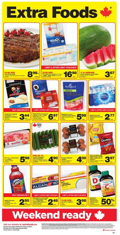 Extra Foods Flyer June 25 to July 1
