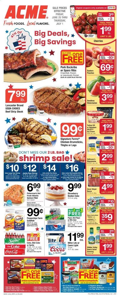 ACME (DE, NJ, NY, PA) Weekly Ad Flyer June 25 to July 1 ACME (DE, NJ, NY, PA) Weekly Ad Flyer June 25 to July 1