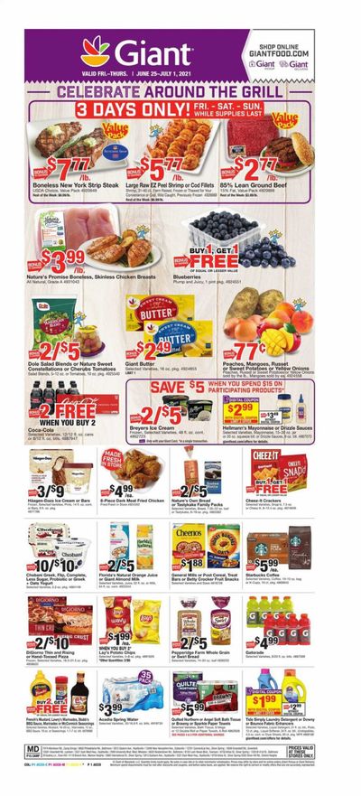 Giant Food (DE, MD, VA) Weekly Ad Flyer June 25 to July 1