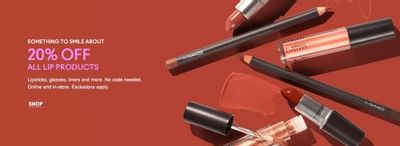 MAC Cosmetics Canada Deals: Save 20% OFF Lip Products + Up to 40% OFF Sale