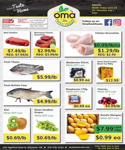 Oma Fresh Foods Flyer June 25 to July 1
