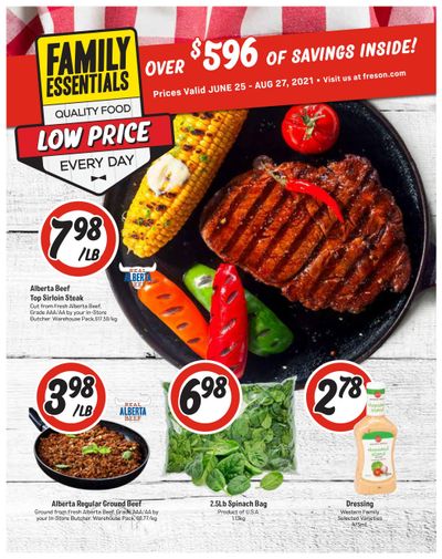 Freson Bros. Family Essentials Flyer June 25 to August 27
