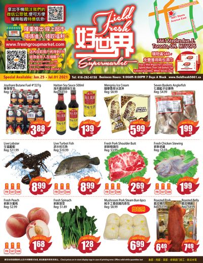 Field Fresh Supermarket Flyer June 25 to July 1