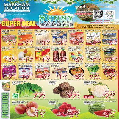 Sunny Foodmart (Markham) Flyer June 25 to July 1