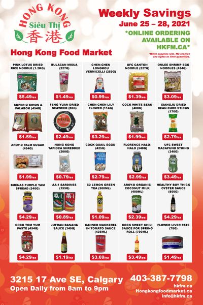 Hong Kong Food Market Flyer June 25 to 28