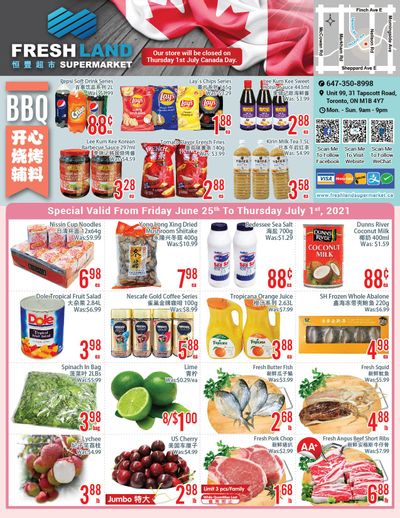 FreshLand Supermarket Flyer June 25 to July 1
