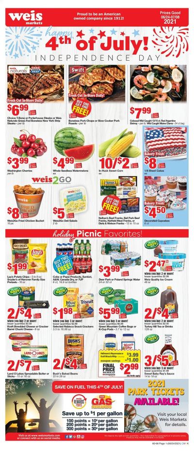 Weis (MD, NY, PA) Weekly Ad Flyer June 24 to July 1
